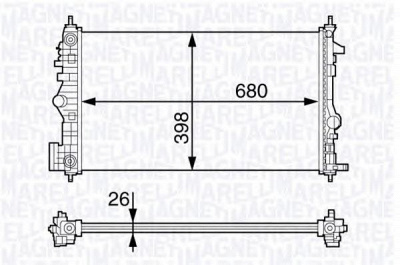 MAGNETI MARELLI 350213141400 -  Радиатор, охлаждение двигателя